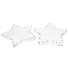 Load image into Gallery viewer, Set of 3 Clear Plastic Star Ornaments 3.25 Inches (83 mm)