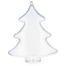 Load image into Gallery viewer, Set of 3 Clear Plastic Christmas Tree Shape Ornaments 4.35 Inches