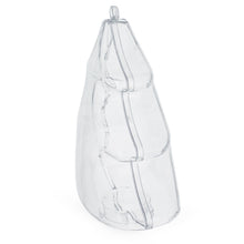 Load image into Gallery viewer, Set of 3 Clear Plastic Christmas Tree Shape Ornaments 4.35 Inches