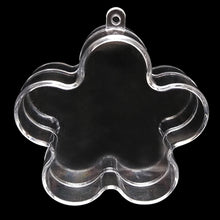 Load image into Gallery viewer, Clear Plastic Flower Ornament  3.55 Inches (90 mm)