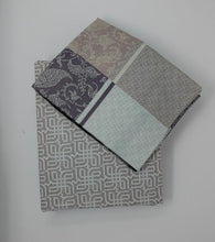 Load image into Gallery viewer, DaDa Bedding Grey Floral Paisley Fitted &amp; Flat Sheet w/ Pillow Cases Set (FSFS8222)