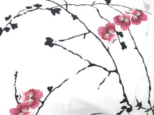Load image into Gallery viewer, DaDa Bedding Floral Cherry Blossoms Red Purple Fitted Sheet &amp; Pillow Cases Set (FTS8318)