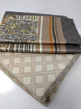 Load image into Gallery viewer, DaDa Bedding Geometric Striped Tan Brown Multi-Color Fitted + Flat Sheet &amp; Pillow Cases Set (FSFS8279)
