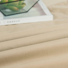 Load image into Gallery viewer, DaDa Bedding Luxury Soft Cotton Beige Fitted Bed Sheet &amp; Pillow Cases Set (JHW-546-Fitted)