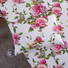 Load image into Gallery viewer, DaDa Bedding Romantic Roses Lovely Spring Pink Floral Fitted Bed Sheet w/ Pillow Cases (JHW879-Fitted)