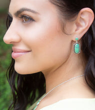 Load image into Gallery viewer, Shielded Lime Turquoise and Sterling Silver Earrings