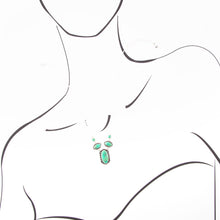 Load image into Gallery viewer, Shielded Lime Greeen Turquoise and Sterling SIlver Necklace