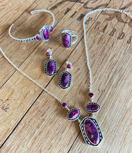 Load image into Gallery viewer, Shielded Purple Turquoise and Sterling Silver Ring