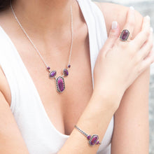 Load image into Gallery viewer, Shielded Purple Turquoise and Sterling Silver Ring