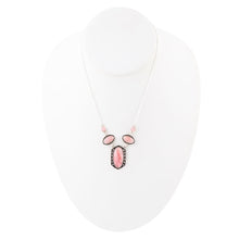 Load image into Gallery viewer, Shielded Pink Rhodonite and Sterling Silver Necklace