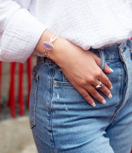 Load image into Gallery viewer, Shine Bright Amethyst Cuff Bracelet