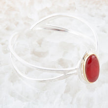 Load image into Gallery viewer, Shine Bright Carnelian Cuff Bracelet