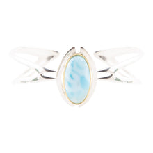 Load image into Gallery viewer, Shine Bright Larimar Cuff Bracelet