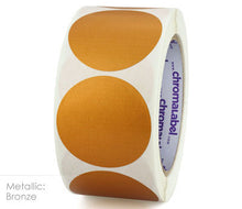Load image into Gallery viewer, 2&quot; Permanent Color-Code Round Dot Inventory Labels: 500/Roll