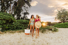 Load image into Gallery viewer, Coronado Canvas and Willow Basket Tote