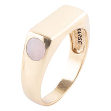 Load image into Gallery viewer, Signet Pink Opal and Bronze In The Hole Ring