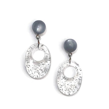 Load image into Gallery viewer, Silver Sparkle Abba Earrings