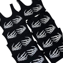 Load image into Gallery viewer, Skeleton Black Crop Tank Top