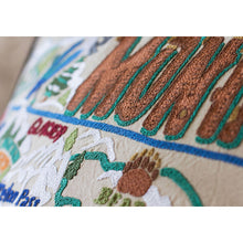 Load image into Gallery viewer, Ski Montana Hand-Embroidered Pillow