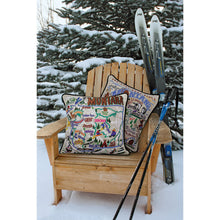Load image into Gallery viewer, Ski Montana Hand-Embroidered Pillow