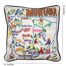 Load image into Gallery viewer, Ski Montana Hand-Embroidered Pillow