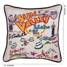 Load image into Gallery viewer, Ski Sun Valley Hand-Embroidered Pillow