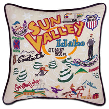 Load image into Gallery viewer, Ski Sun Valley Hand-Embroidered Pillow