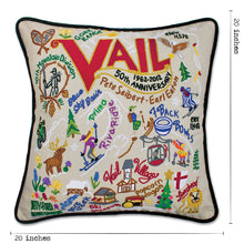 Load image into Gallery viewer, Ski Vail Hand-Embroidered Pillow