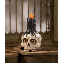 Load image into Gallery viewer, Skull Candle Holder by Bethany Lowe Designs