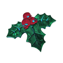 Load image into Gallery viewer, Skull Holly Brooch by Cherryloco