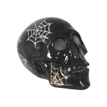 Load image into Gallery viewer, &quot;Mr. Bones and Charlotte&quot; Skull Decor with 22K Gold Accents- Black