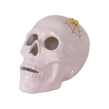 Load image into Gallery viewer, &quot;Mr. Bones and Charlotte&quot; Skull Decor with 22K Gold Accents- Pink