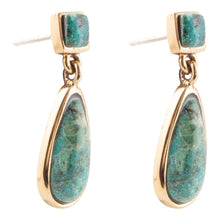 Load image into Gallery viewer, Smooth Teardrop Earring - Chrysocolla