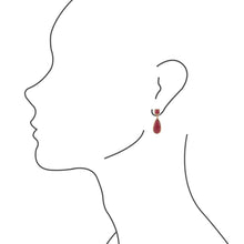 Load image into Gallery viewer, Smooth Teardrop Earrings - Ruby Quartz
