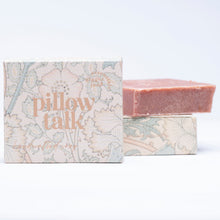 Load image into Gallery viewer, moisturizing soap • Pillow Talk • made with coconut oil, olive oil, babassu, honey &amp; clay