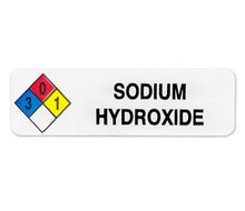 Load image into Gallery viewer, &quot;Sodium Hydroxide&quot; HMIG Safety Labels, 0.75&quot; x 2.5&quot;, 250/ROLL