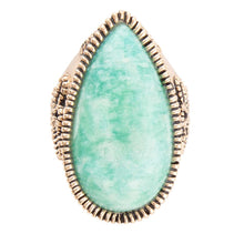 Load image into Gallery viewer, Soledad Blue Amazonite Golden Bronze Ring