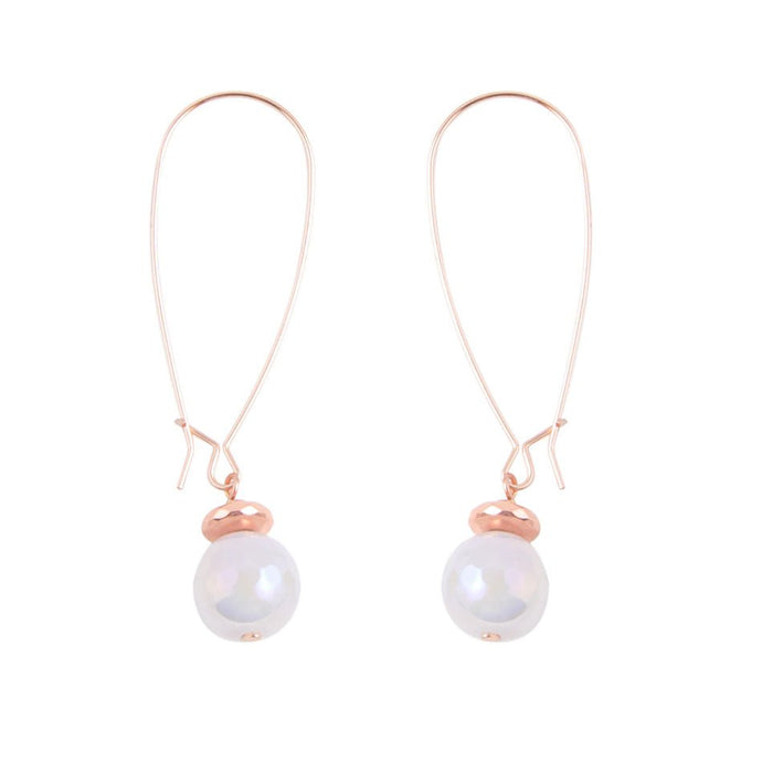 Sparkle and Shine Copper and Jade Loop Earring