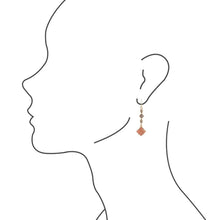 Load image into Gallery viewer, Spicy Orange Coral Drop Earrings