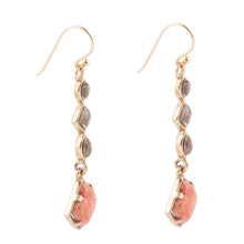 Load image into Gallery viewer, Spicy Orange Coral Drop Earrings