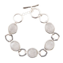 Load image into Gallery viewer, Splender Grey Quartz Sterling Link Bracelet