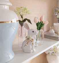 Load image into Gallery viewer, Ivory Sugar Bunny with Hydrangea, Pearl and Gold Accents