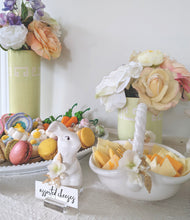 Load image into Gallery viewer, Bunny and Basket Serving Dish with Card Holder