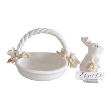 Load image into Gallery viewer, Bunny and Basket Serving Dish with Card Holder