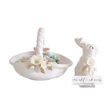 Load image into Gallery viewer, Bunny and Basket Serving Dish with Card Holder