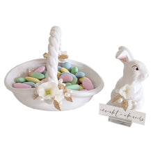 Load image into Gallery viewer, Bunny and Basket Serving Dish with Card Holder