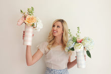 Load image into Gallery viewer, Gingham Column Vase