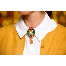 Load image into Gallery viewer, Squirrel in A Christmas Wreath Button Cover by Laliblue