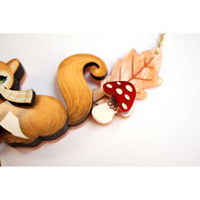 Load image into Gallery viewer, Squirrel with Mushrooms Necklace by Laliblue