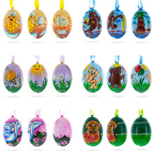 Load image into Gallery viewer, Set of 6 Animals Wooden Christmas Ornaments 3 Inches
